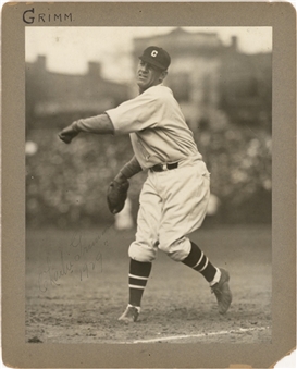 1929 Charlie Grimm Signed Matted 10x13 Photo (Beckett)